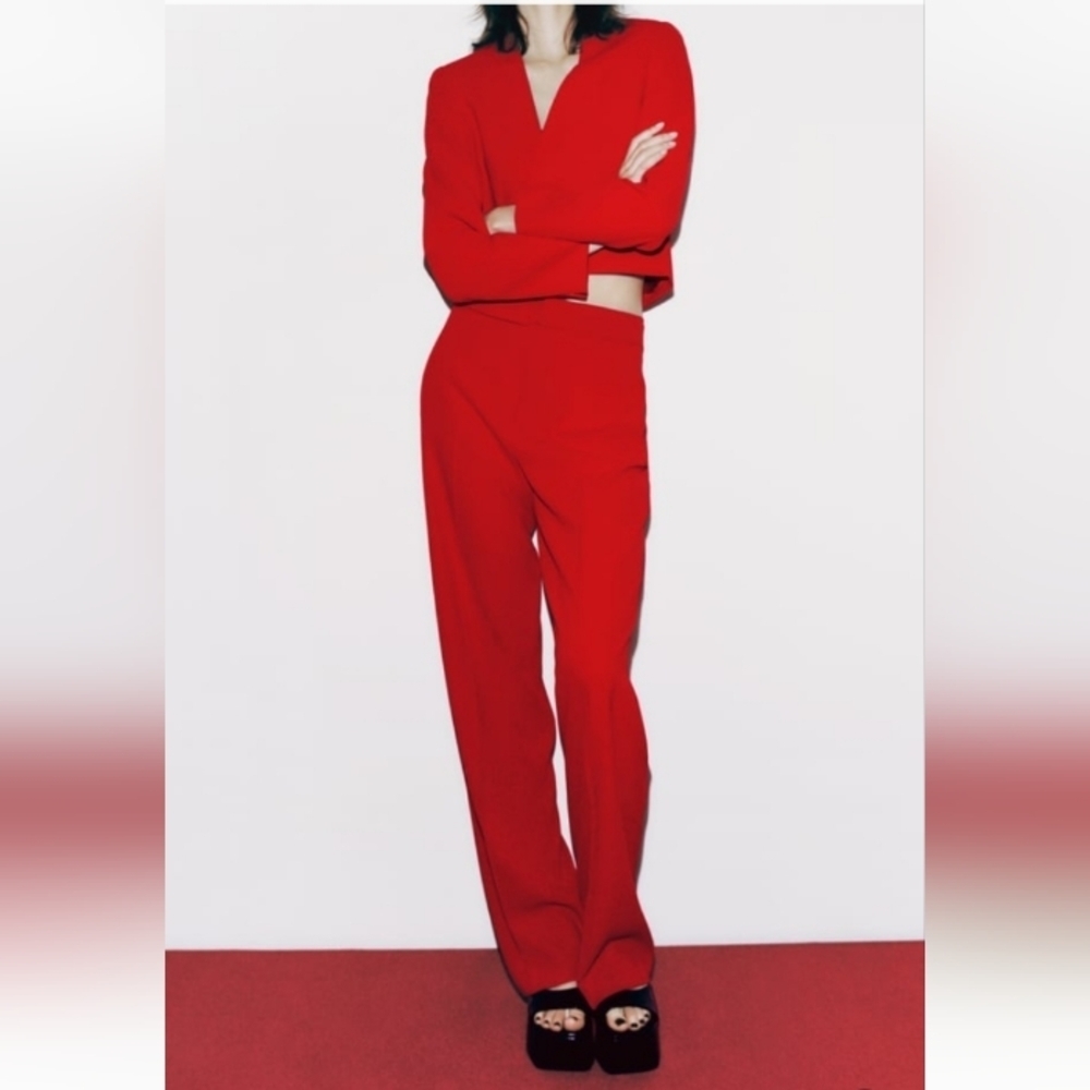 Zara high Straight Cut Pants